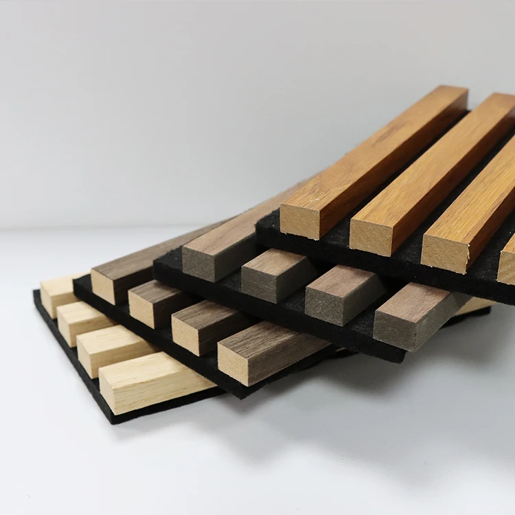 Oak Acoustic Panel Wall Soundproofing  Slat Wooden Fiber Acoustic Panels