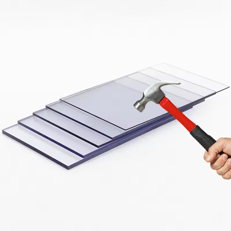 Anti -scratch hard coated pc sheet plastic high light transmmitance polycarbonate solid sheet