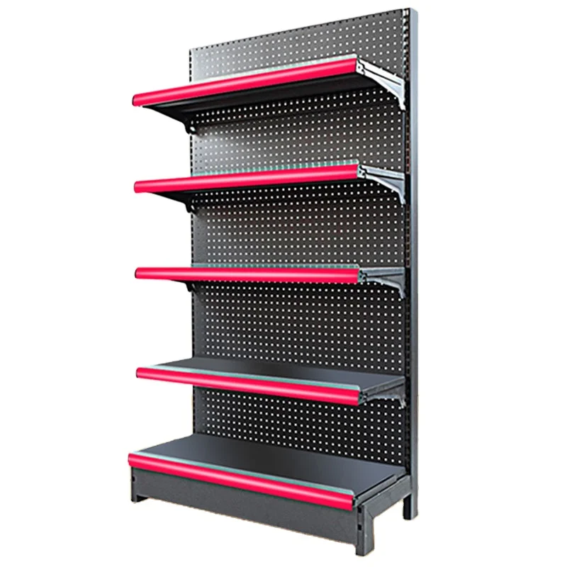 Customized Factory Direct Sale Multi-Functional Black Supermarket Single Shelf