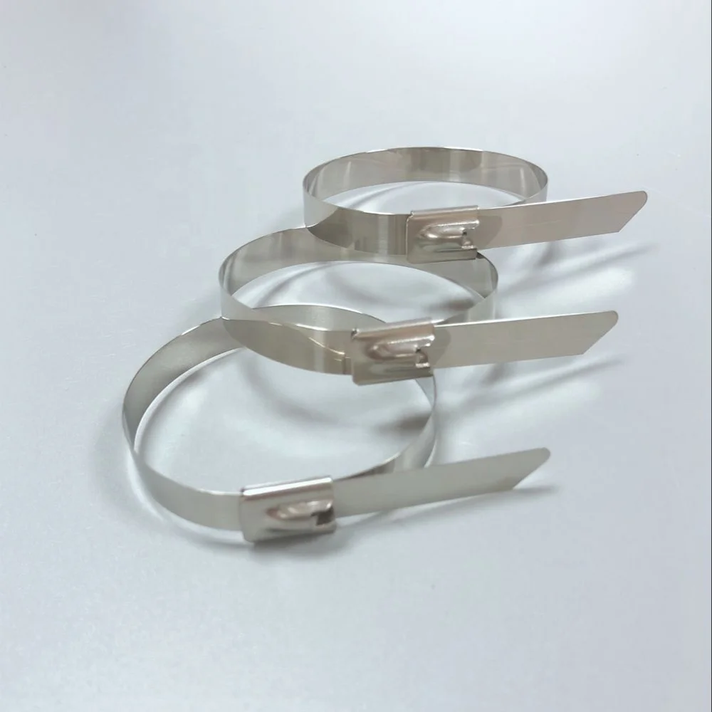 Stainless Steel 304, 316 Cable Wire Ties Metal Zip Tie Wire Strap Bundling Belt Steel Ball Self Locking Type Cable Tie