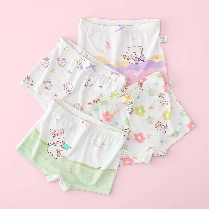 2024 new product baby girl preteen modal comfortable boxer underwear 0-14 years kids girls underwears