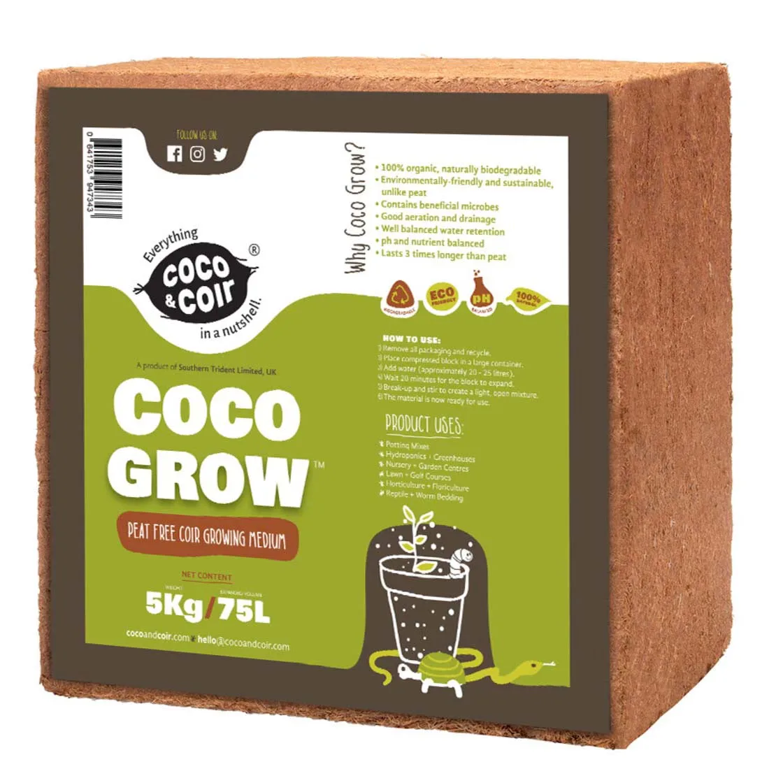 Hydroponic Greenhouse China India Coco Coir Cocopeat