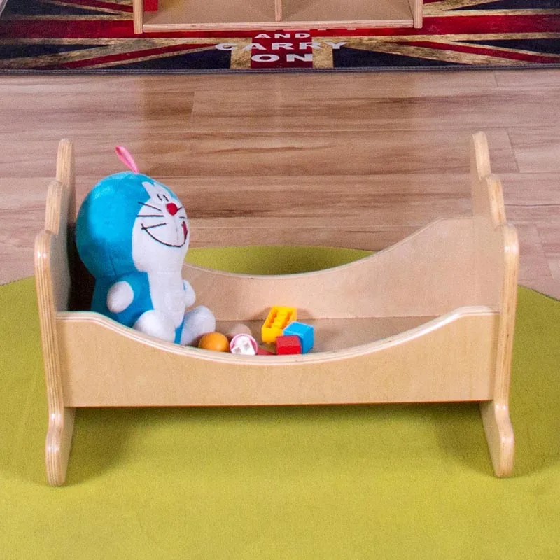 Baltic Plywood Wooden Kids Playtime Furniture Doll Cradle