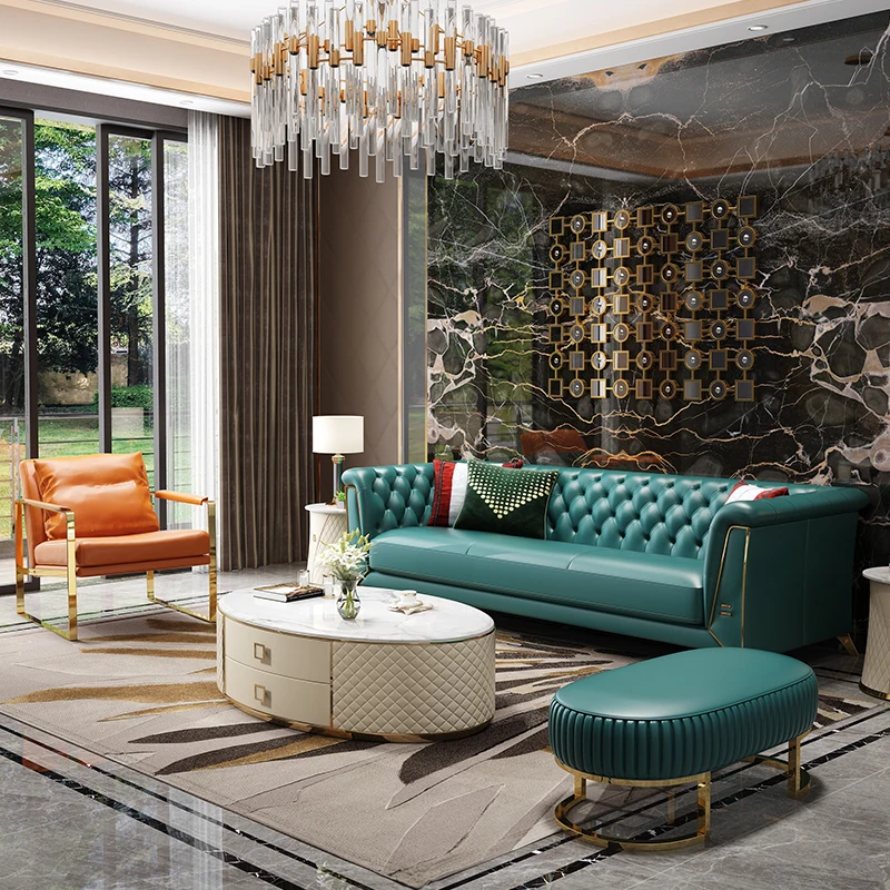 foshan latest design italian white leather sofas luxury furniture chaise lounge modern living room leather sofa set