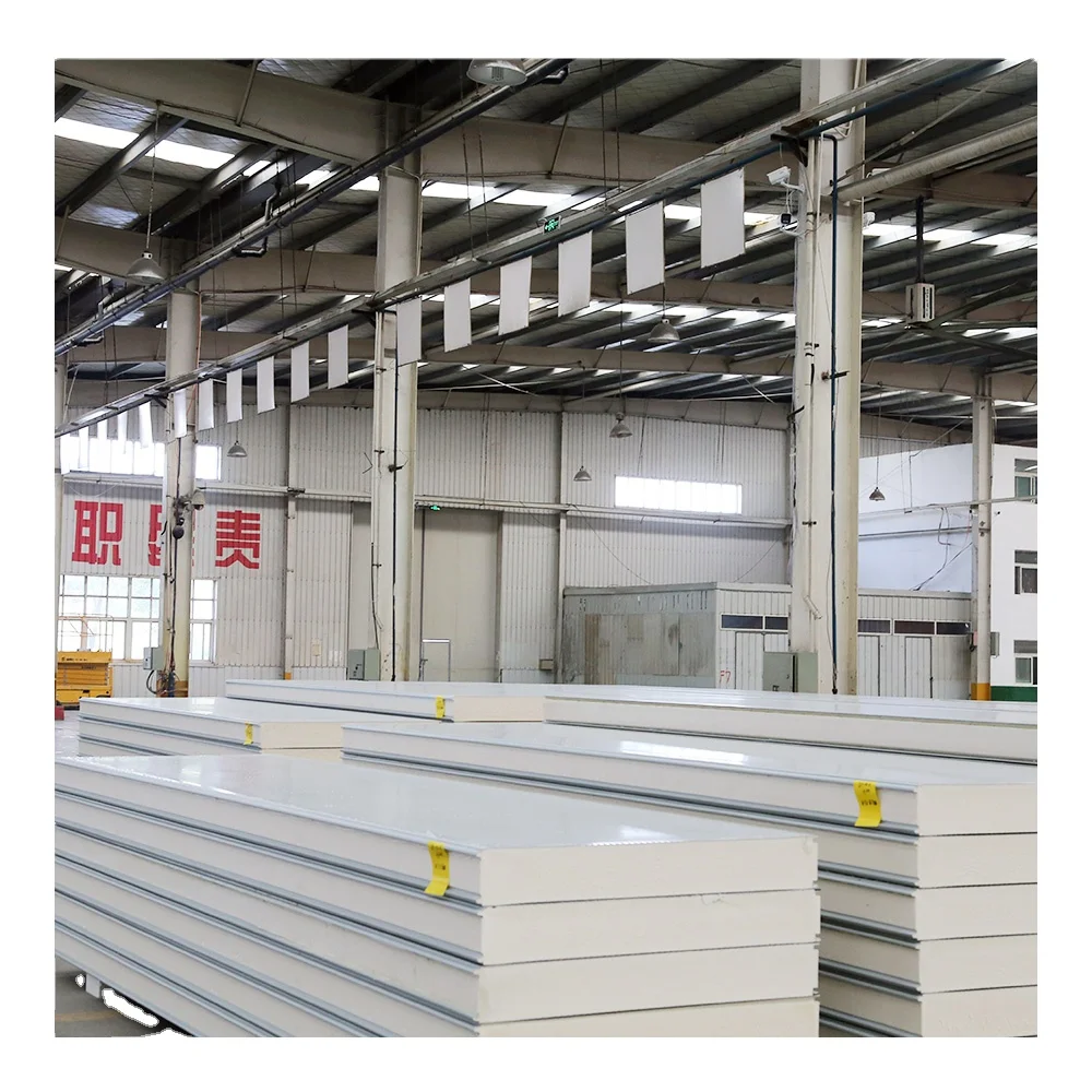 Cold Room Storage 100mm thickness PIR PU Panel with sealing sides for meat