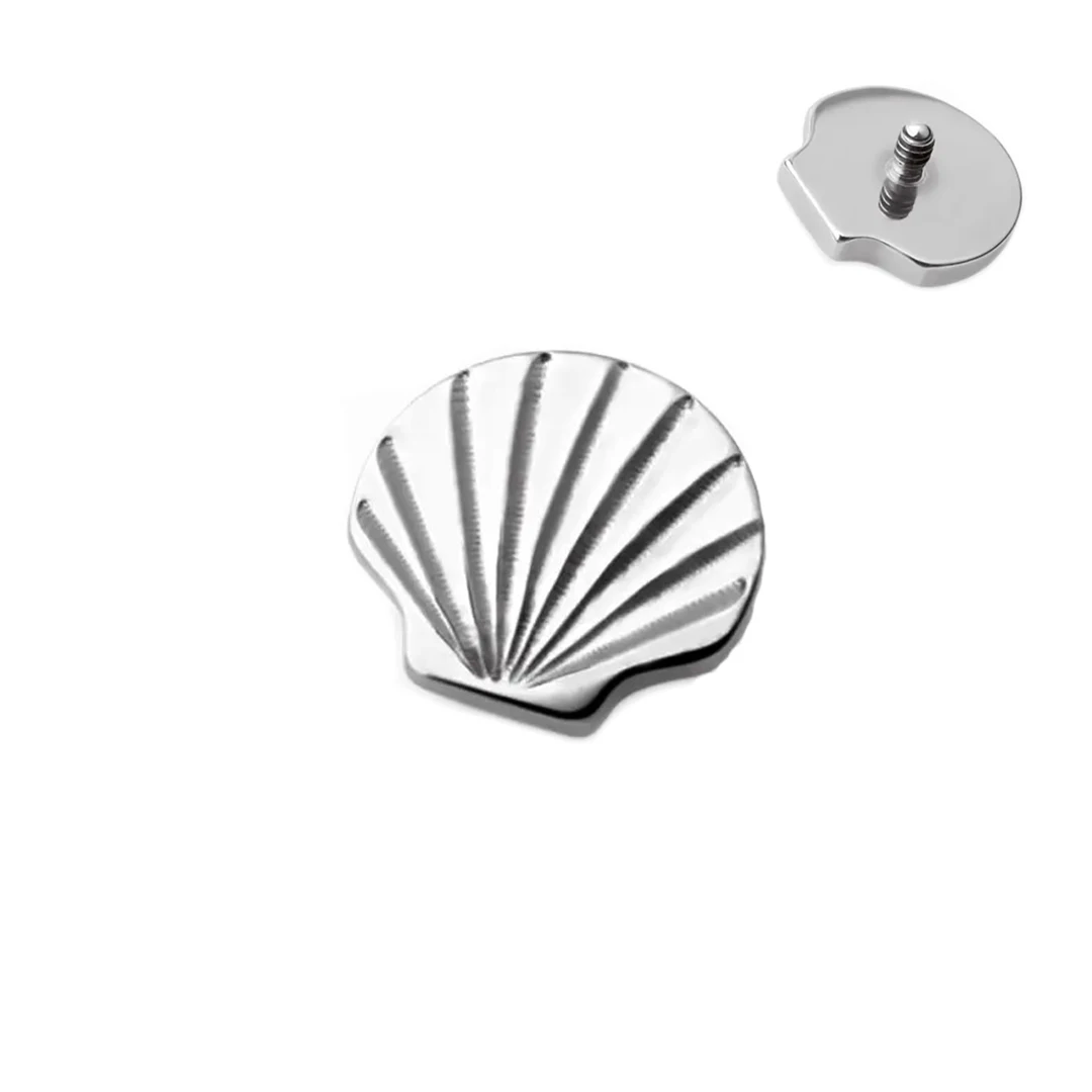 Calendo Titanium Labret Piercing Jewelry Shell Earring Stud Internally Threaded Body Jewlery High Polished Pierding Tops