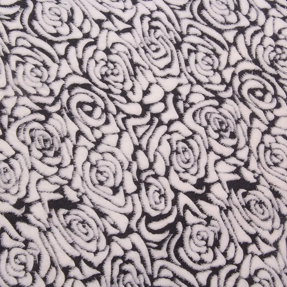 New Design Christmas gifts comfortable floral back printed cut flowers flannel fabric