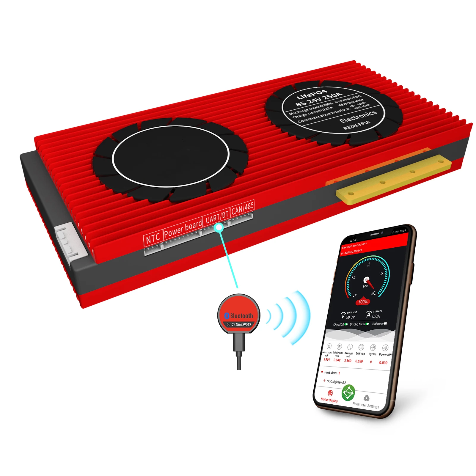 Daly bms lifepo4 100a 200a 300a Design Pcb 16s 300a 24v 10s Lifepo4 Battery Bms Pcm