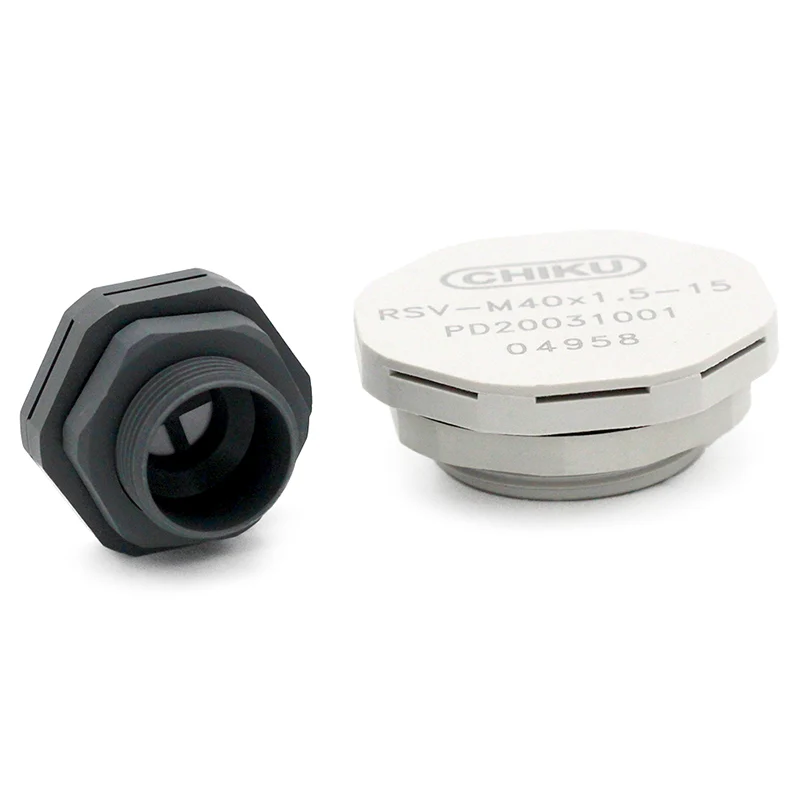RSV-M40*1.5 IP68 Protective Screw in Nylon PA66 black air vents eptfe breathable vent plug