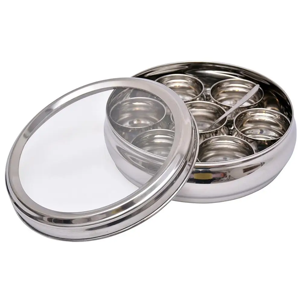 New Factory Arrival Stainless Steel Spice Set Indian Spice container set Seasoning Jar Spice Jar Rack Set