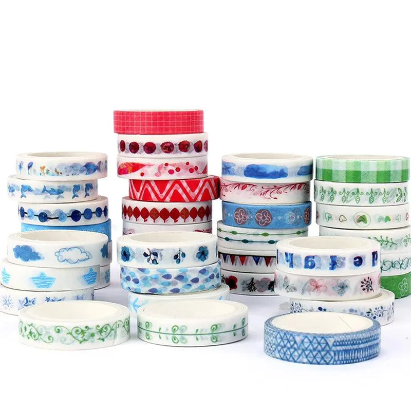 Оптовая продажа Маскировочная лента Washi декоративная клейкая на заказ для скрапбукинга украшения пуль журналов