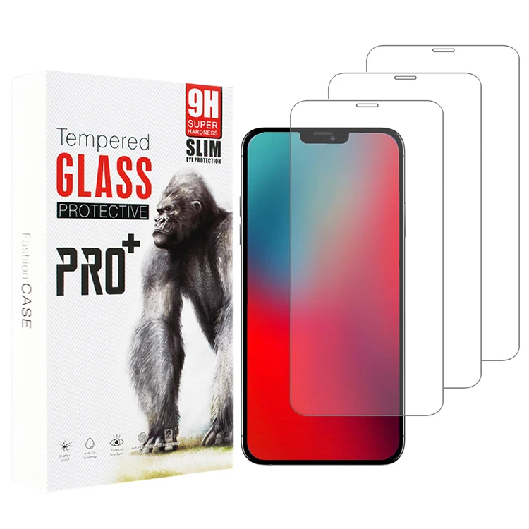 
Лидер продаж на amazon, 3 упаковки, закаленное стекло 2,5D 9H премиум-класса для iphone 12, прозрачное Защитное стекло для экрана iphone 12 