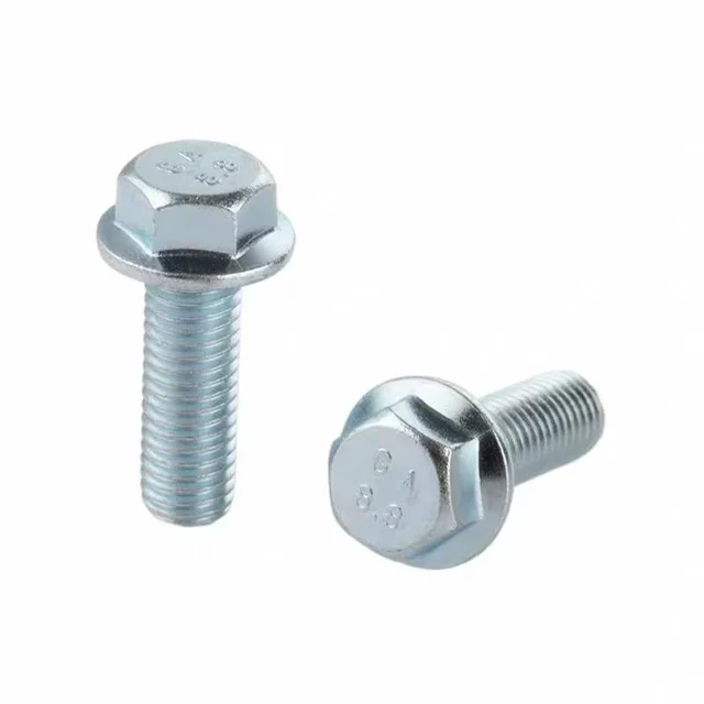 China  factory Supplier Din6921 2205 2507 Galvanized high strength Stainless Steel 304 316 m6 m8 m10 A2-70 Hexagon Flange Bolts