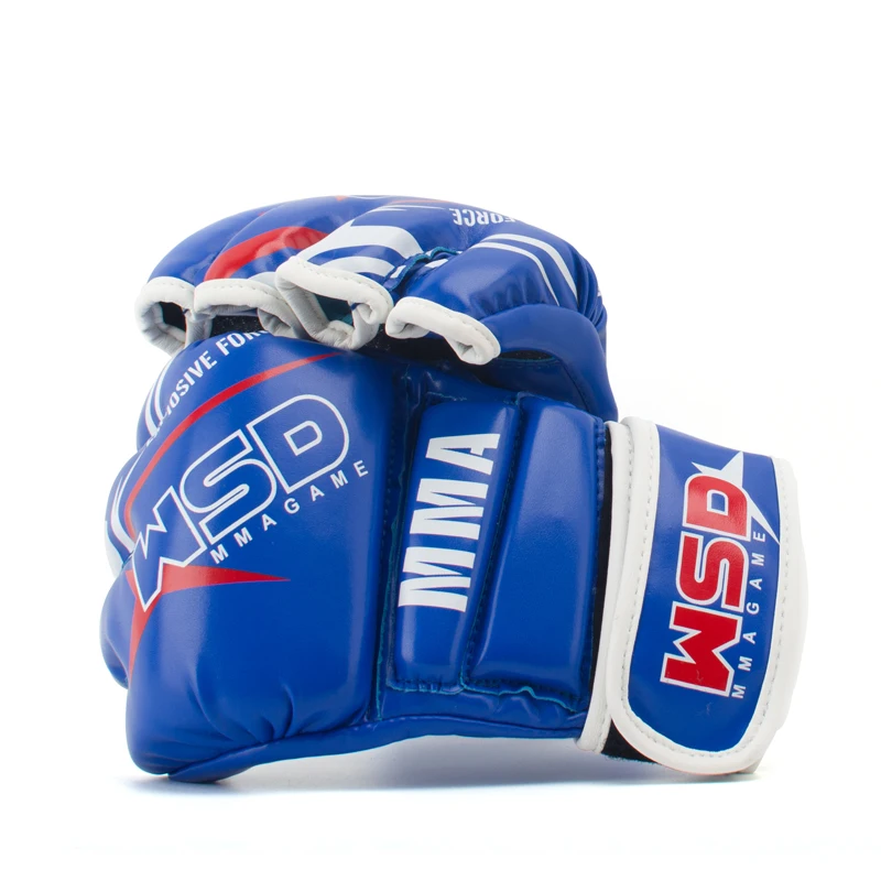 Good Quality The Base Of An Mma Custom Logo Pu Kids Half Finger Boxing Gloves For Men Women Pu Karate