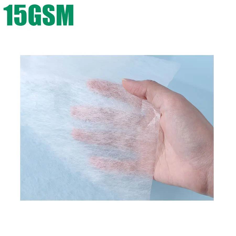 Breathable 15gsm PET spunbond nonwoven fabric polyester nonwoven lining ultra thin non woven interlinings for filter
