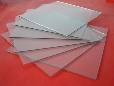 
clear glass with big size or cut to size polished edges and washed 