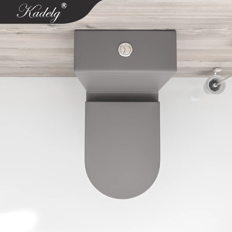 Modern Sanitary Ware Wc Toilet Set Bathroom Toilet Bowl Two piece Matt Grey Toilet
