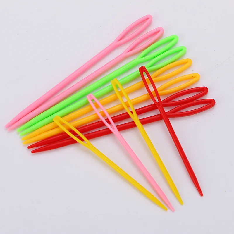 Plastic sewing needle handmade sweater needle environmental protection colorful plastic wool needle