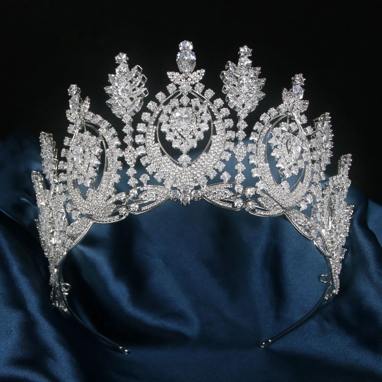 Charming Zircon Bridal Tiara Wedding Hair Accessories Luxury Crown
