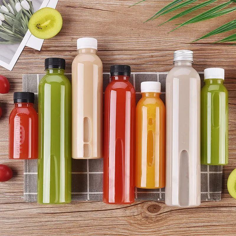 
PET plastic Juice Beverage Bottle Round Packaging PET beverage Empty plastic bottle 