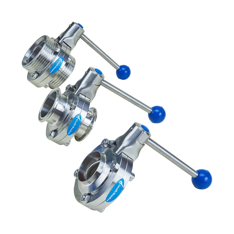 Прямая Заводская поставка, дюймовая серия, ручной клапан-бабочка, резьбовой конец с вытяжной ручкой