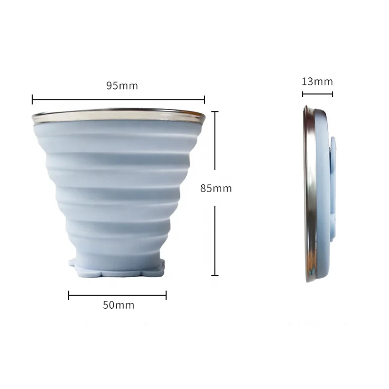 silicone Folding Water Cup collapsible travel mug 270ML