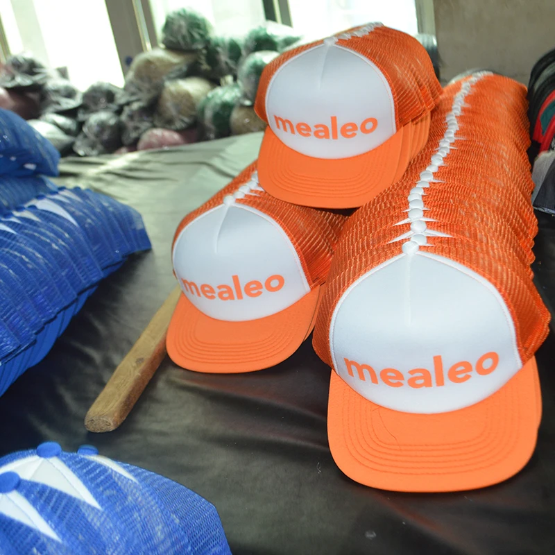 Оптовая продажа пустая спортивная шапка с логотипом на заказ 5 панелей вышивкой сетчатая шапка-тракер из пенопласта