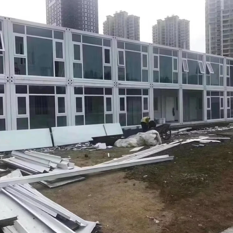 Модульный стальной корпус сборный контейнер стеклянный дом плоская упаковка для дома виллы использования в киоске отеля с материалом сэндвич-панелей