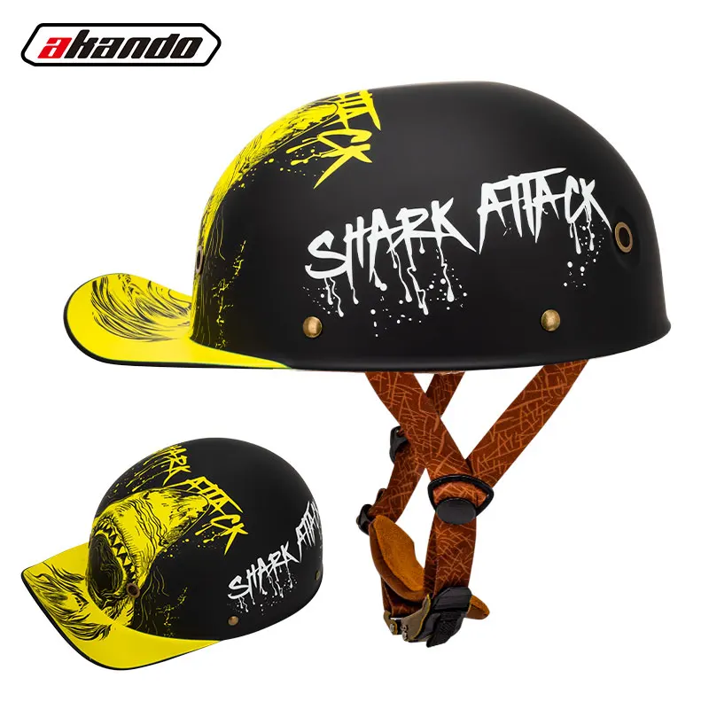 Individuality fashionable decorative hat Vintage Retro baseball hat Helmets Casco para moto scooter motorcycle accessories