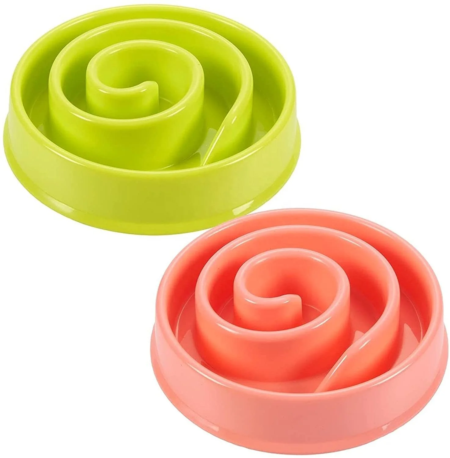 Горячая Распродажа 2021, индивидуальная стильная Веселая кормушка с защитой от удушения, прочный материал, спиральная медленная кормушка, миска для домашних животных