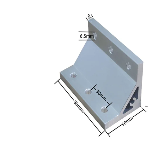 Custom Aluminium Profile Right Corner Connect Angle Bracket