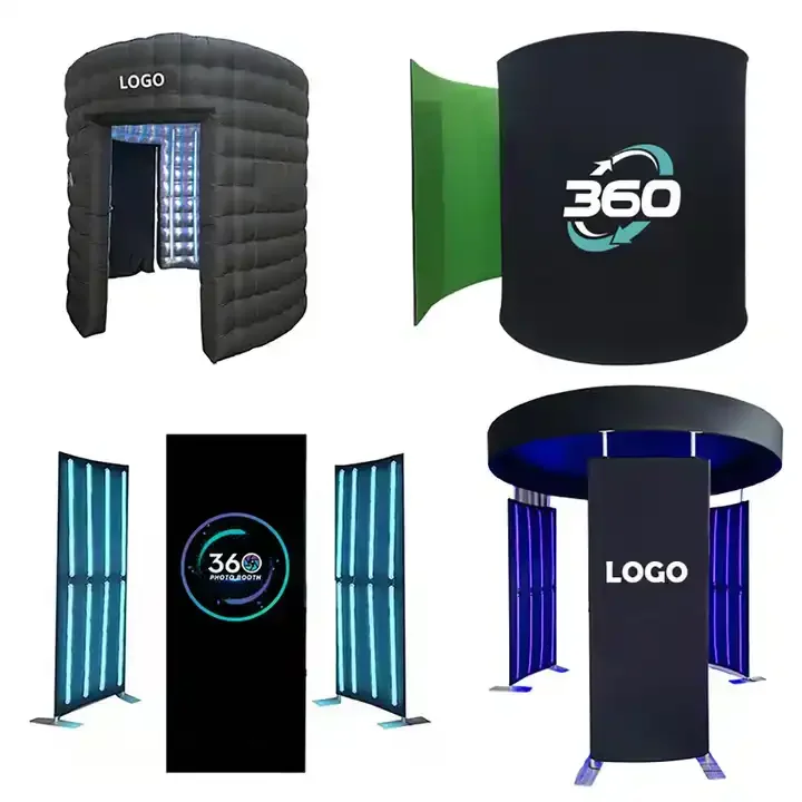 360 Photo Booth Enclosure Backdrop With LED Light Activity Party Exhibition Other Trade Show Equipment
