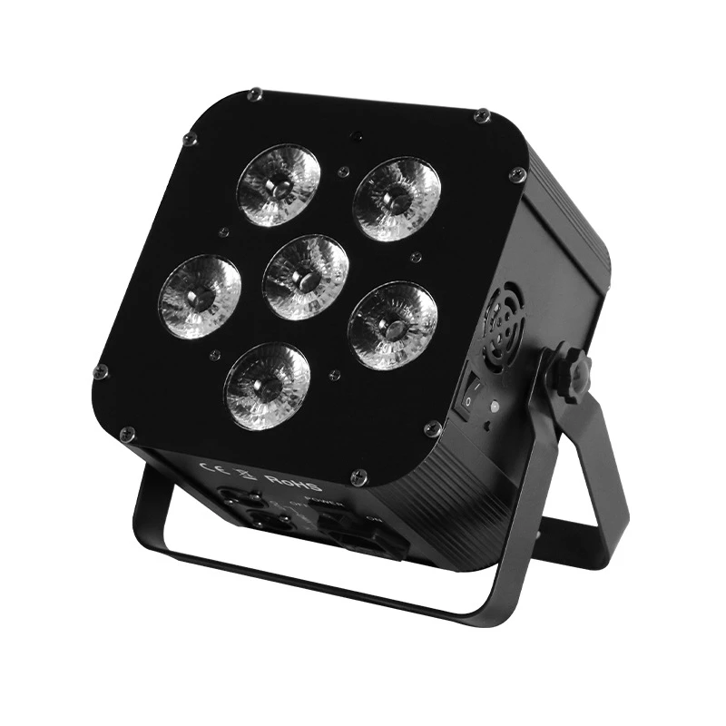 6*18W rgbaw+uv 6 in1 wireless dmx battery powered LED Flat Par uplights led PAR CAN stage lights