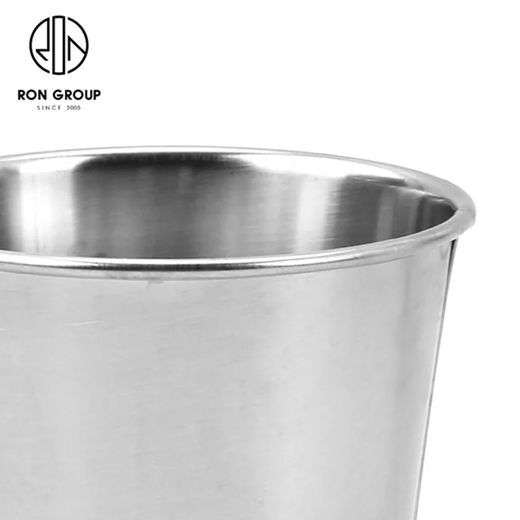 Restaurant Bar Buffet Barware Table Decorations Food Grade Mini Kitchen Metal Stainless Steel Food Serving French Fries Bucket