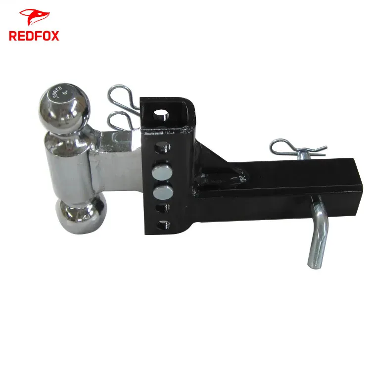 China Making Hitch ball 50mm giant novelty trailer adjustable steel double ball towing mount