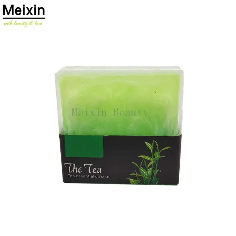 Органическое Отбеливающее мыло Meixin для кожи ребенка, зеленый чай для лица, Kojic мыло, натуральное масло чайного дерева, мыло