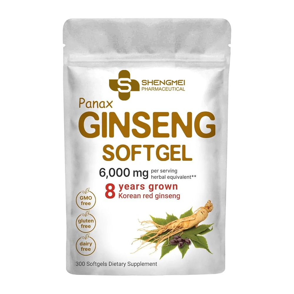 GMP Factory Oem American Ginseng Complex 1000mg Extract Halal Healthcare Supplement Softgels Capsule