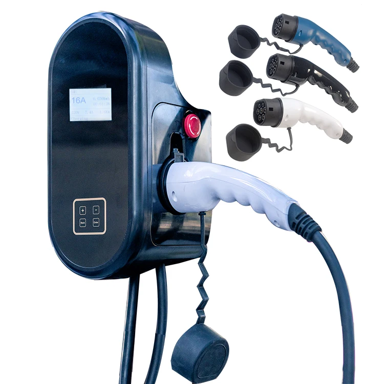 
Wall Mounted 3 Phase 16A Type 2 Plug Evse Electric Vehicle Charger 11Kw Wallbox For Ev 