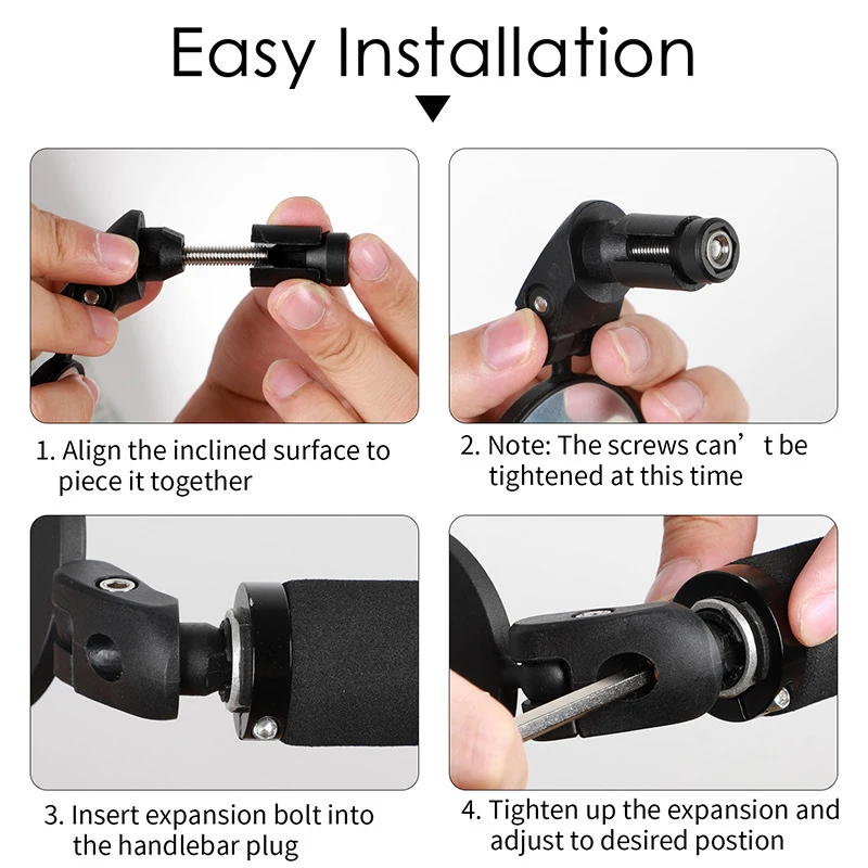 360 rotation bicycle rear view reflector bike tail mirror