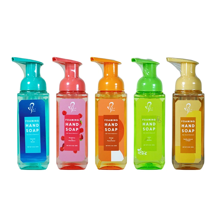 OEM SMETA manufacturer natural organic hand wash custom hand foam soap orange ocean strawberry liquid hand soap private label