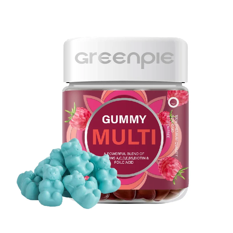 Greenpie Adults Multi Vitamin Gummy Multivitamins Flavor Essential Minerals Supplement Raspberry Daily Gummy Candy