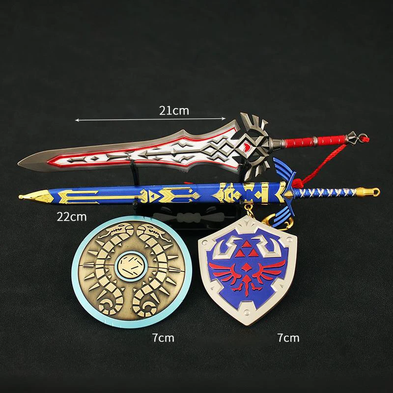 Legend of Zelda Game Peripheral Figure Metal Weapon Model Keychain Boomerang Katanas Knife Cosplay Christmas Toys
