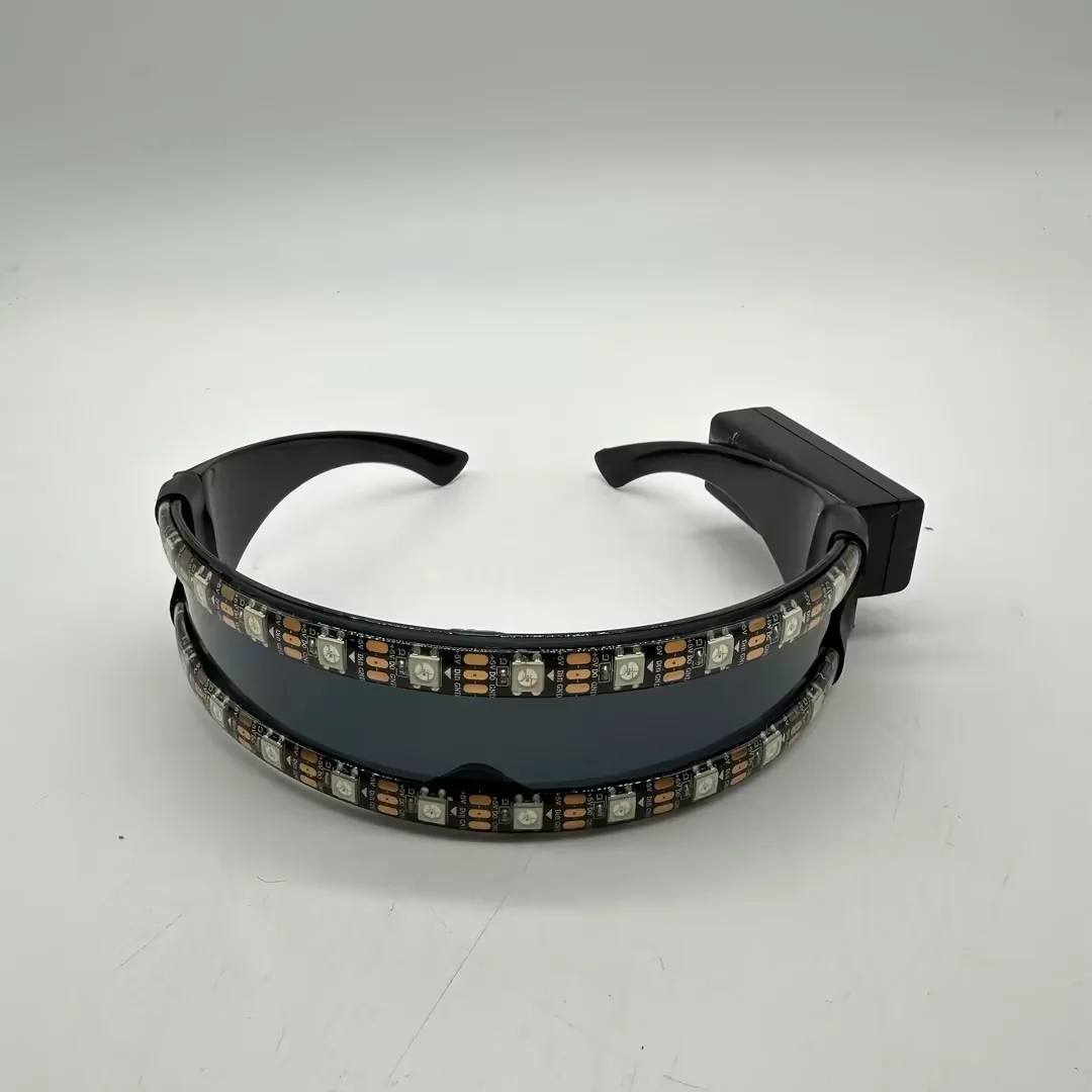 LED Mask Rave Sunglasses Goggles Cyberpunk LED Light Up Glasses  Party Led Glasses Festival Party
