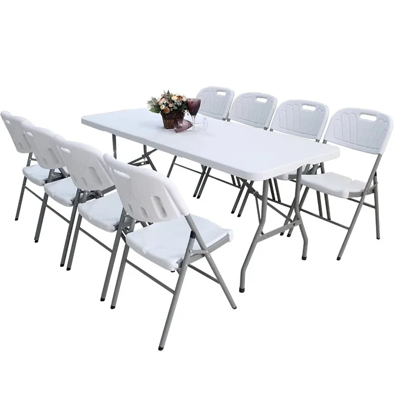  portable outdoor garden furniture white round rectangular plastic banquet catering bbq camping picnic folding dining