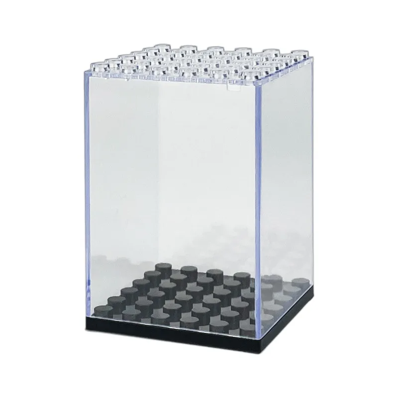 Detachable display box 1PCS doll storage three level dust transparent cover assembled doll building blocks toys
