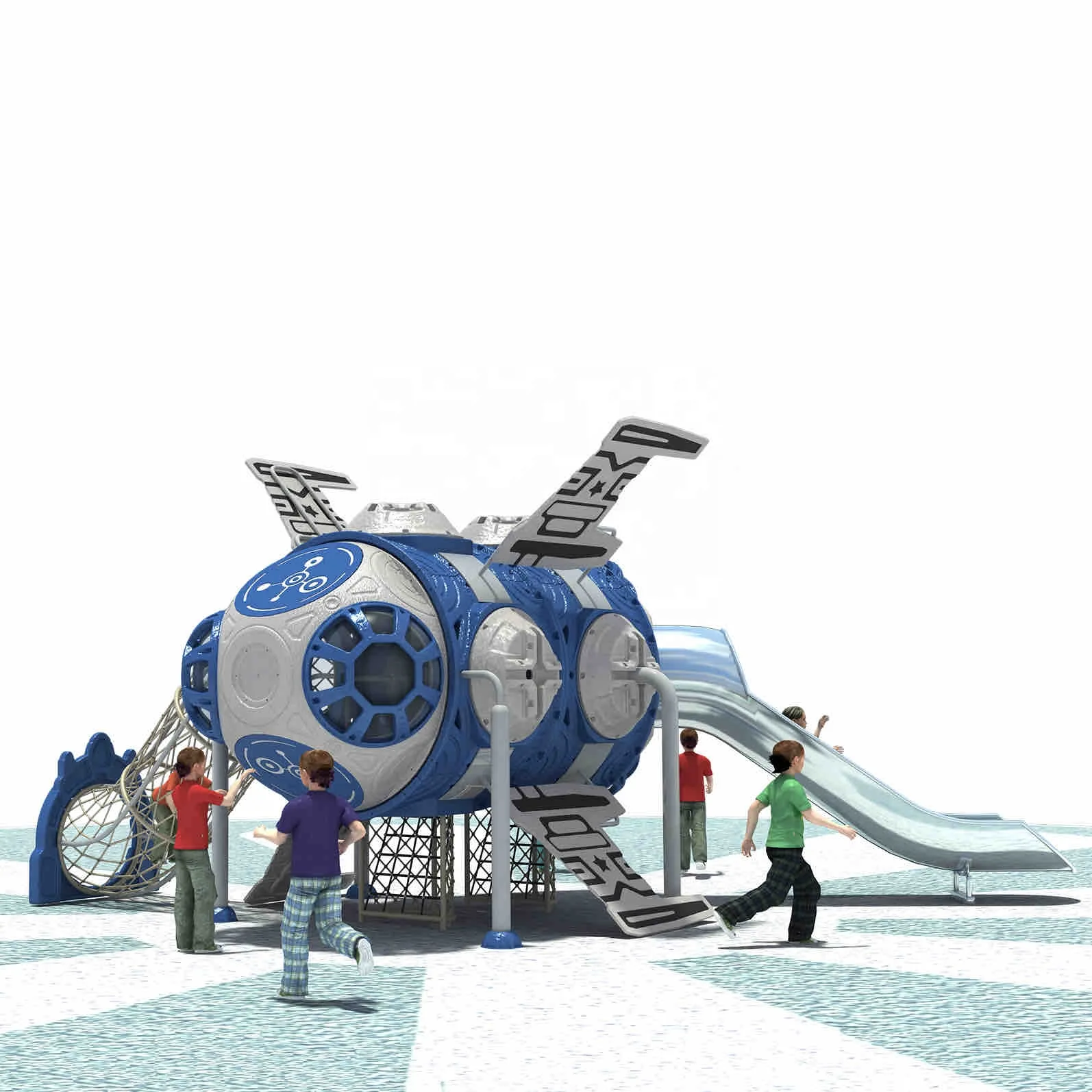 
Latest Playhouse Metal Playground Parks Children Plastic Outdoor Play Set Of Kindergarten Playground Equipment 