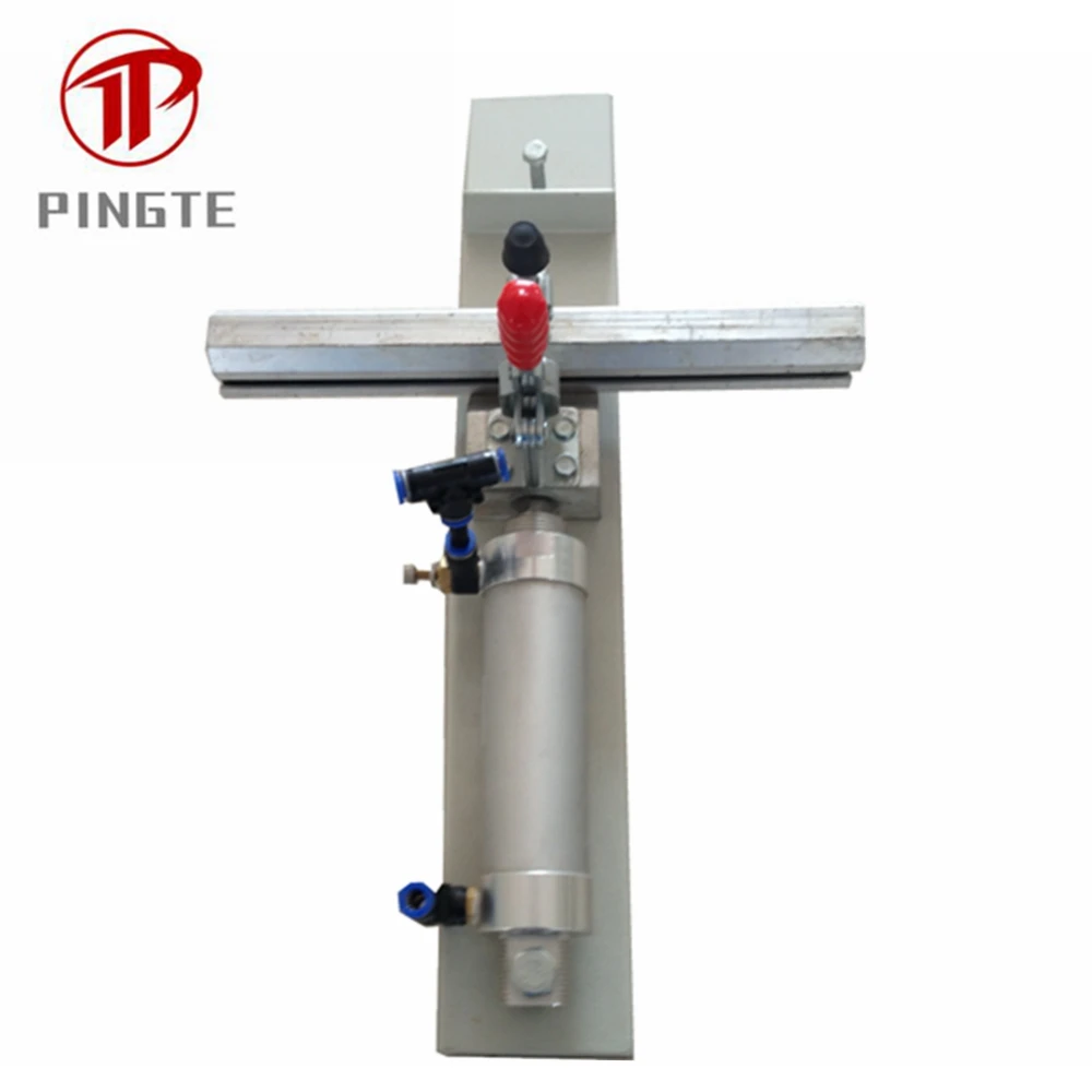 Pneumatic silk mesh screen manual stretcher stretching head