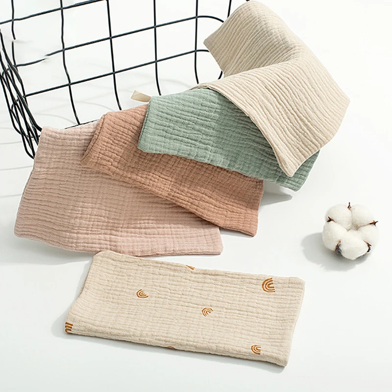 
4 layers muslin cotton square baby towels and washcloth soft touch baby newborn muslin cloth for face 