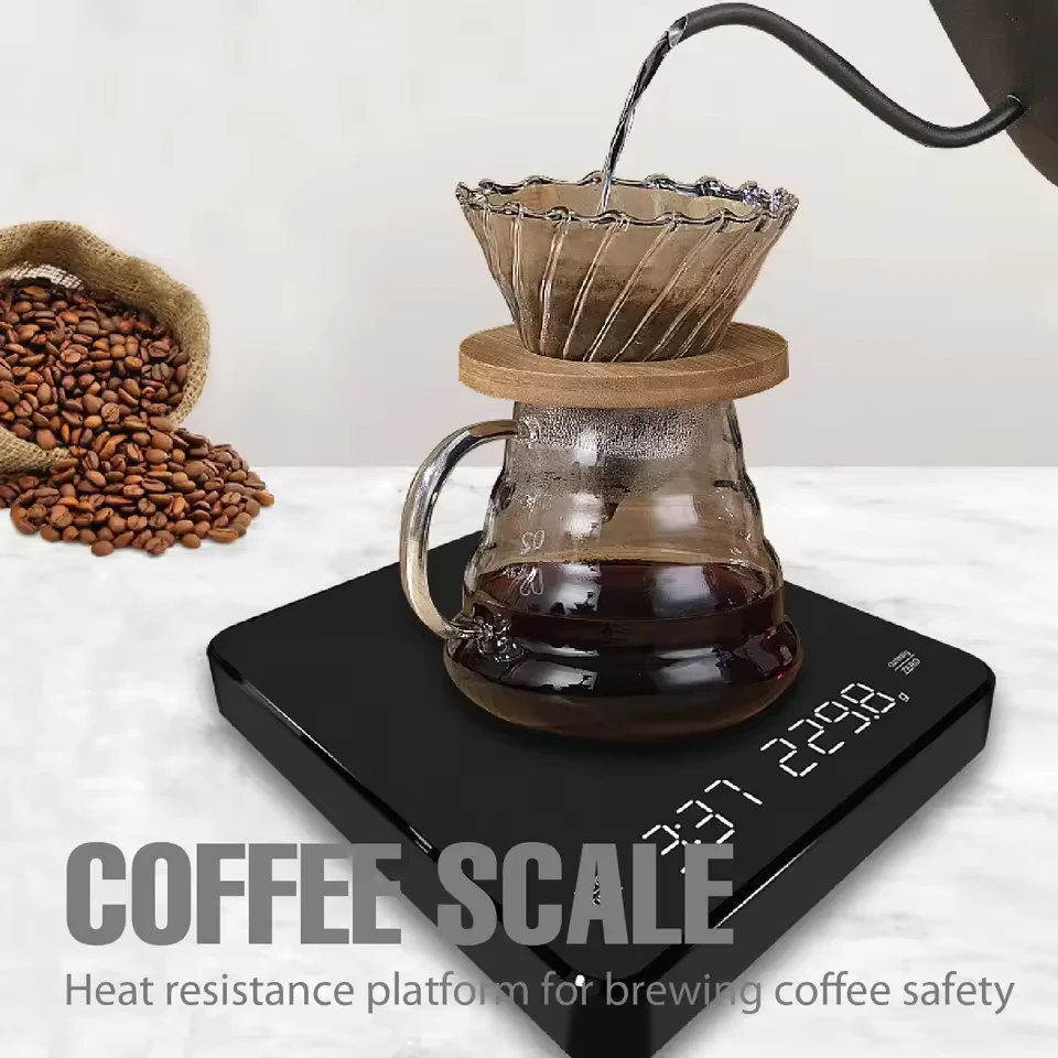 3kg Electronic Waterproof Multifunction Small Digital Kitchen Food Coffee Scale With Timer