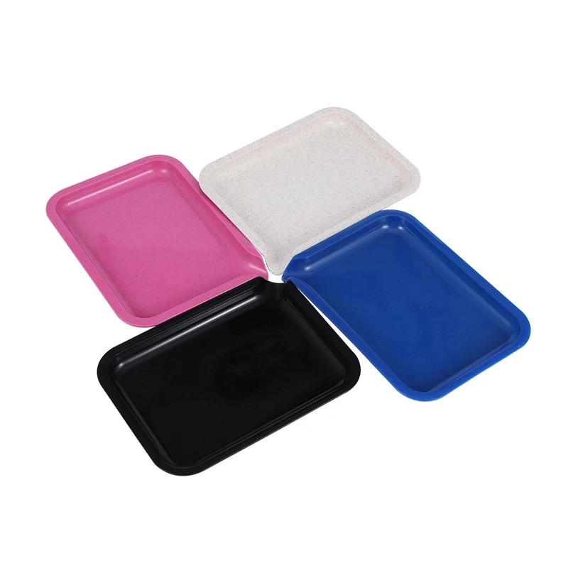 Wholesale Logo Custom 19.4*14.3 CM Plastic Rolling Tray Cheap Smoking Accessories Tobacco Serving Tray